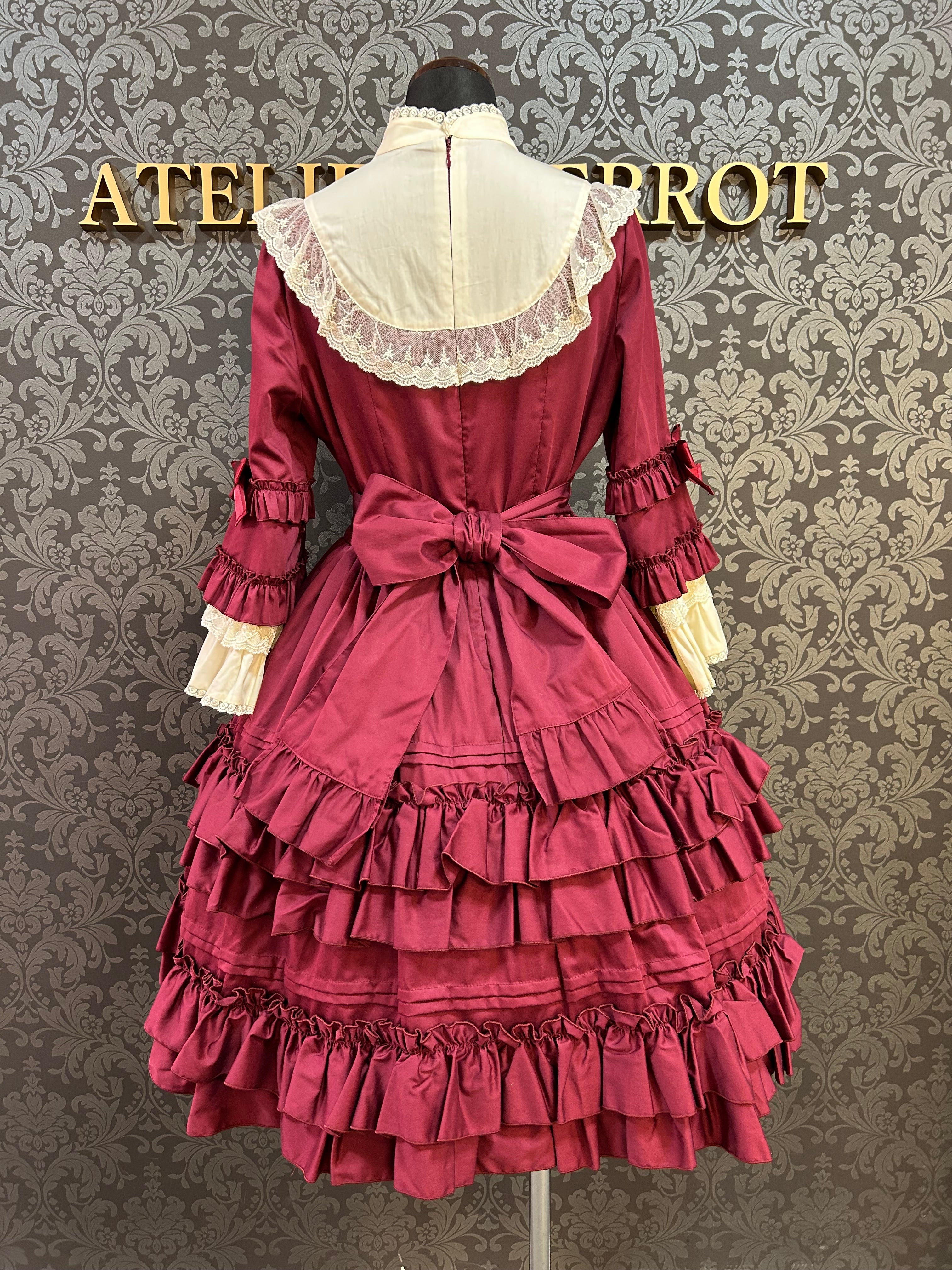 【Pina sweet collection】ピナスイートコレクション ドール姫袖ワンピース ワイン