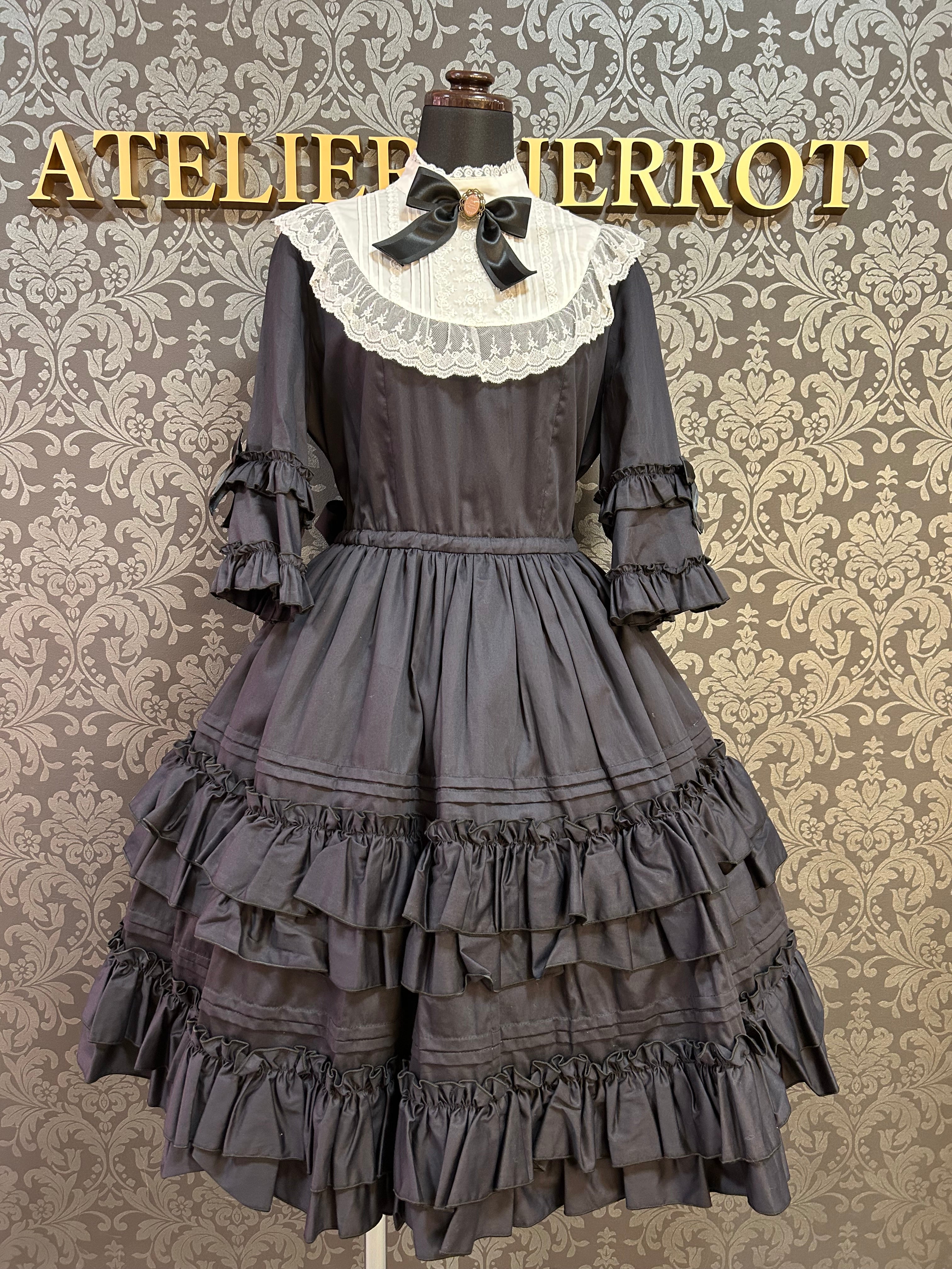 【Pina sweet collection】ピナスイートコレクション ドール姫袖ワンピース ブラック