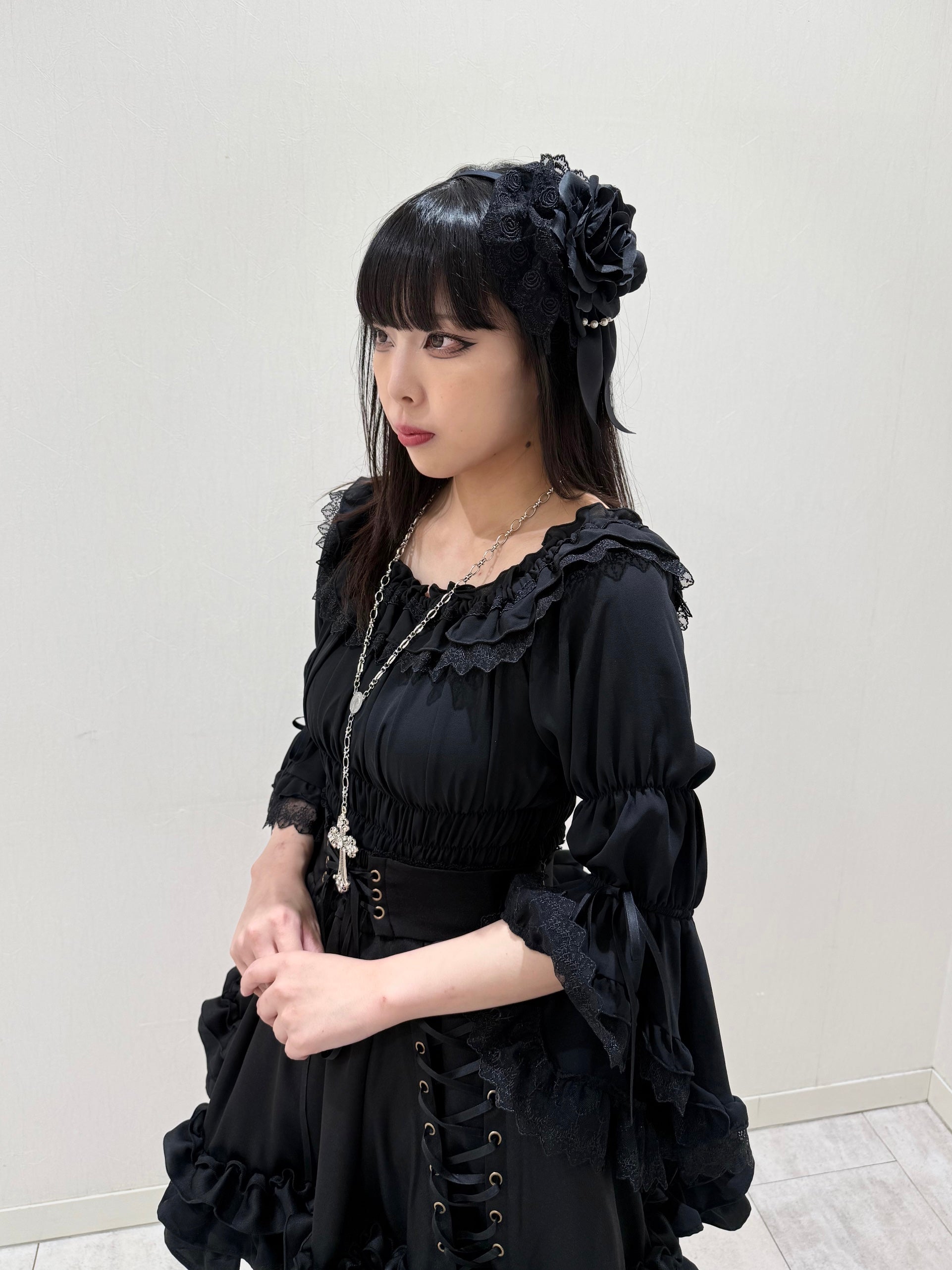 【ATELIER PIERROT】 Adenophora Lace-Up Skirt ホワイト/新色ボルドー/パープル×ブラック/新色ネイビー/ブラック×ホワイト/ブラック★ダブルポイントフェア対象商品6月14日(日)まで★