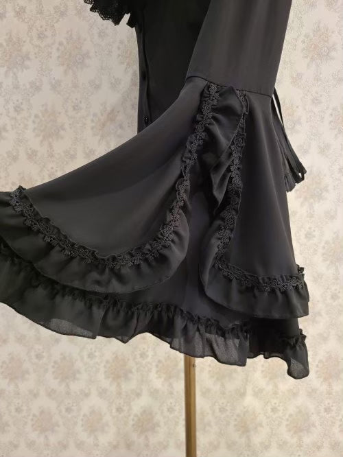 【ATELIER PIERROT工作室小丑Louise Jabot Blouse白/紫/黑