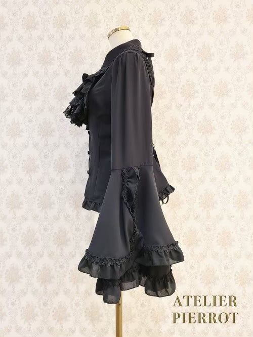 【ATELIER PIERROT工作室小丑Louise Jabot Blouse白/紫/黑