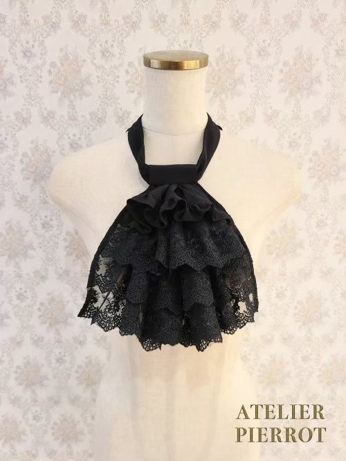 【ATELIER PIERROT工作室小丑Louise Jabot Blouse白/紫/黑