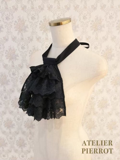 【ATELIER PIERROT工作室小丑Louise Jabot Blouse白/紫/黑