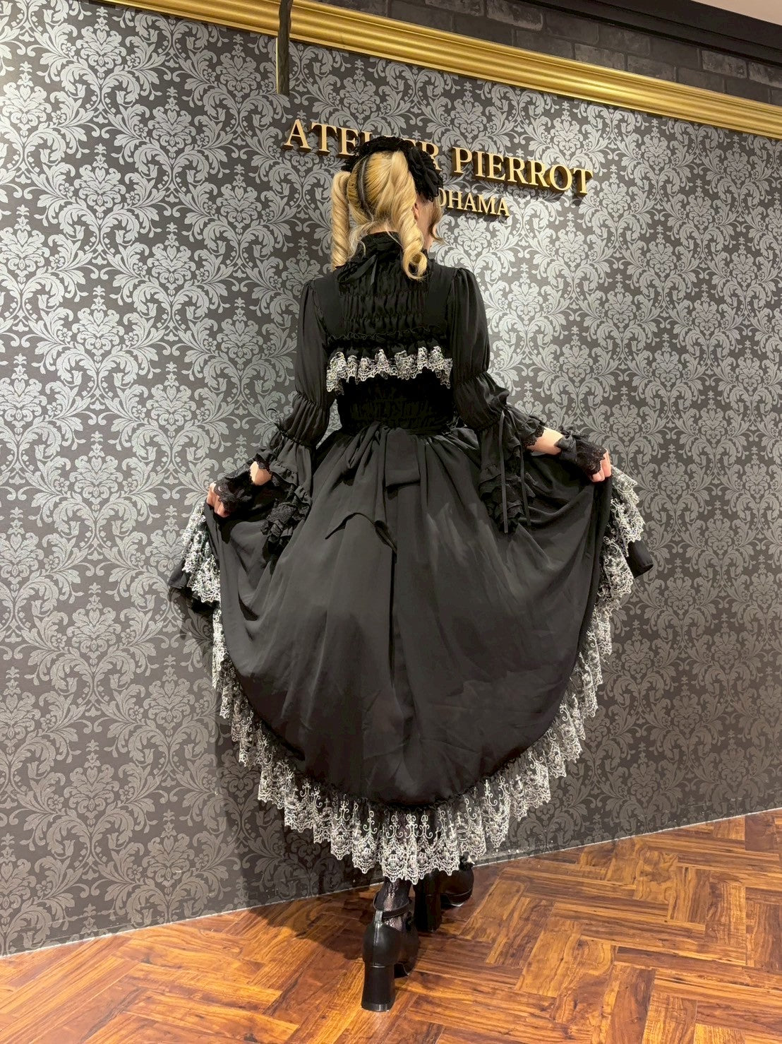 【ATELIER PIERROT】 Celestial Veil JSK White/Bordeaux/Purple/Navy/Black Size1/Size2