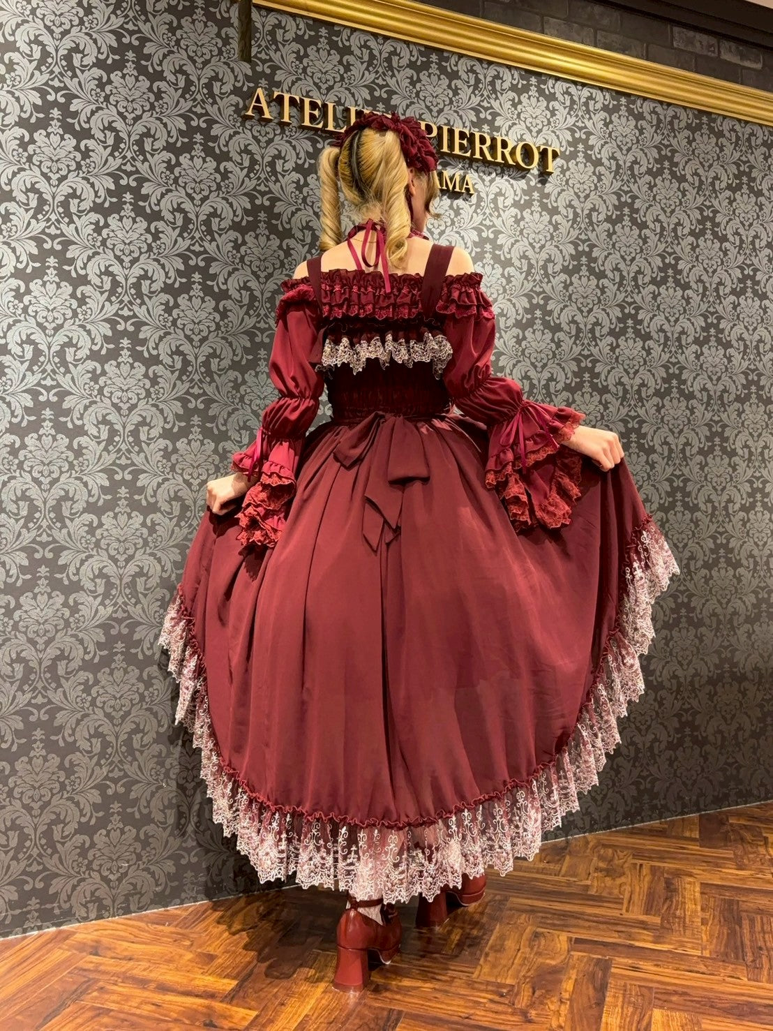 【ATELIER PIERROT】 Celestial Veil JSK White/Bordeaux/Purple/Navy/Black Size1/Size2