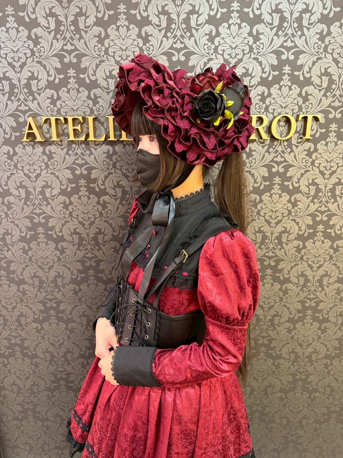 【ATELIER PIERROT】adenophora大型頭飾波爾多/海軍/黑色★從9月中旬發行★