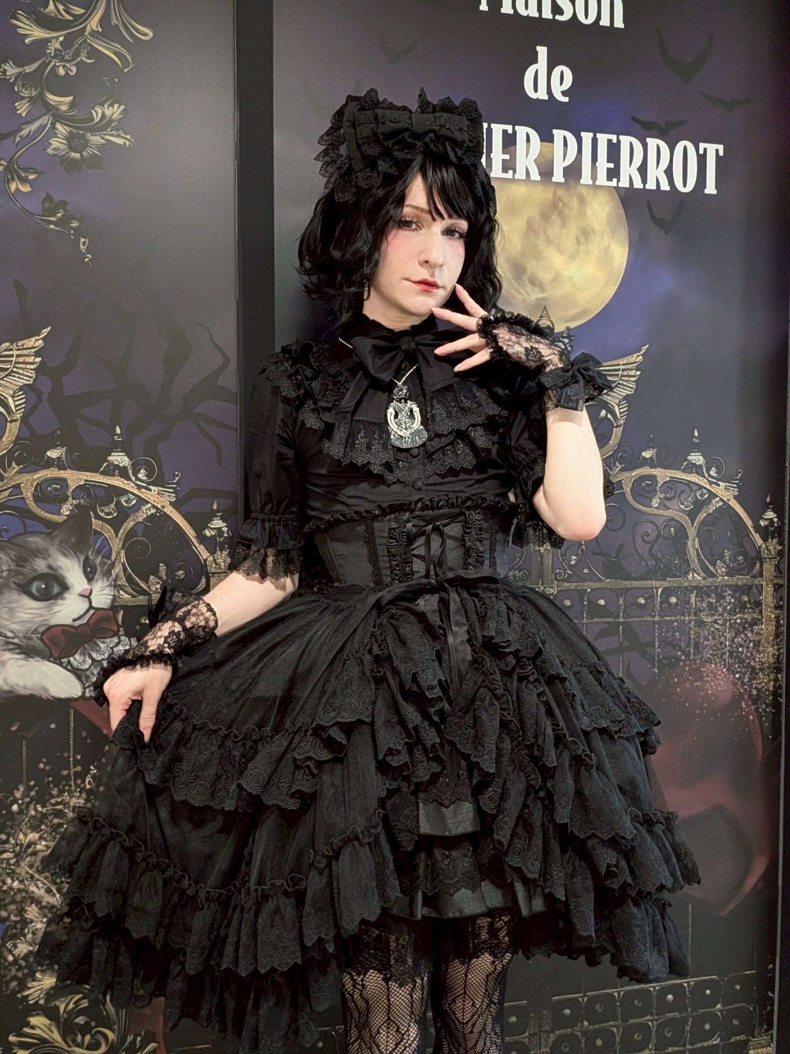 【Vallée lys】ヴァレリス ★ご予約受付中★ Mirage Veil Overskirt ホワイト/ブラック