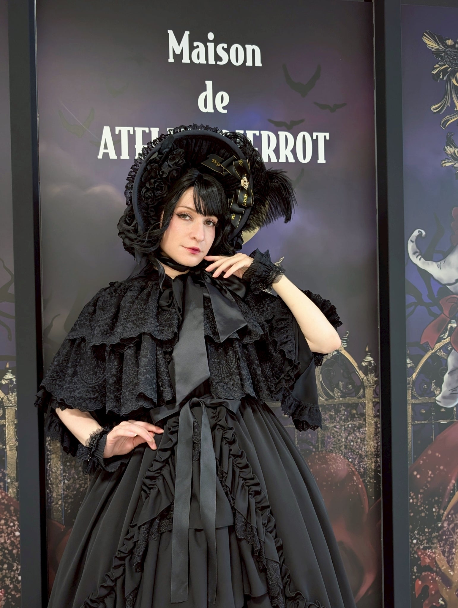 【ATELIER PIERROT】 ★Ahora aceptando reservas★Vestido Nocturno NegroWhite/Marfil/Purple/Navy/Black