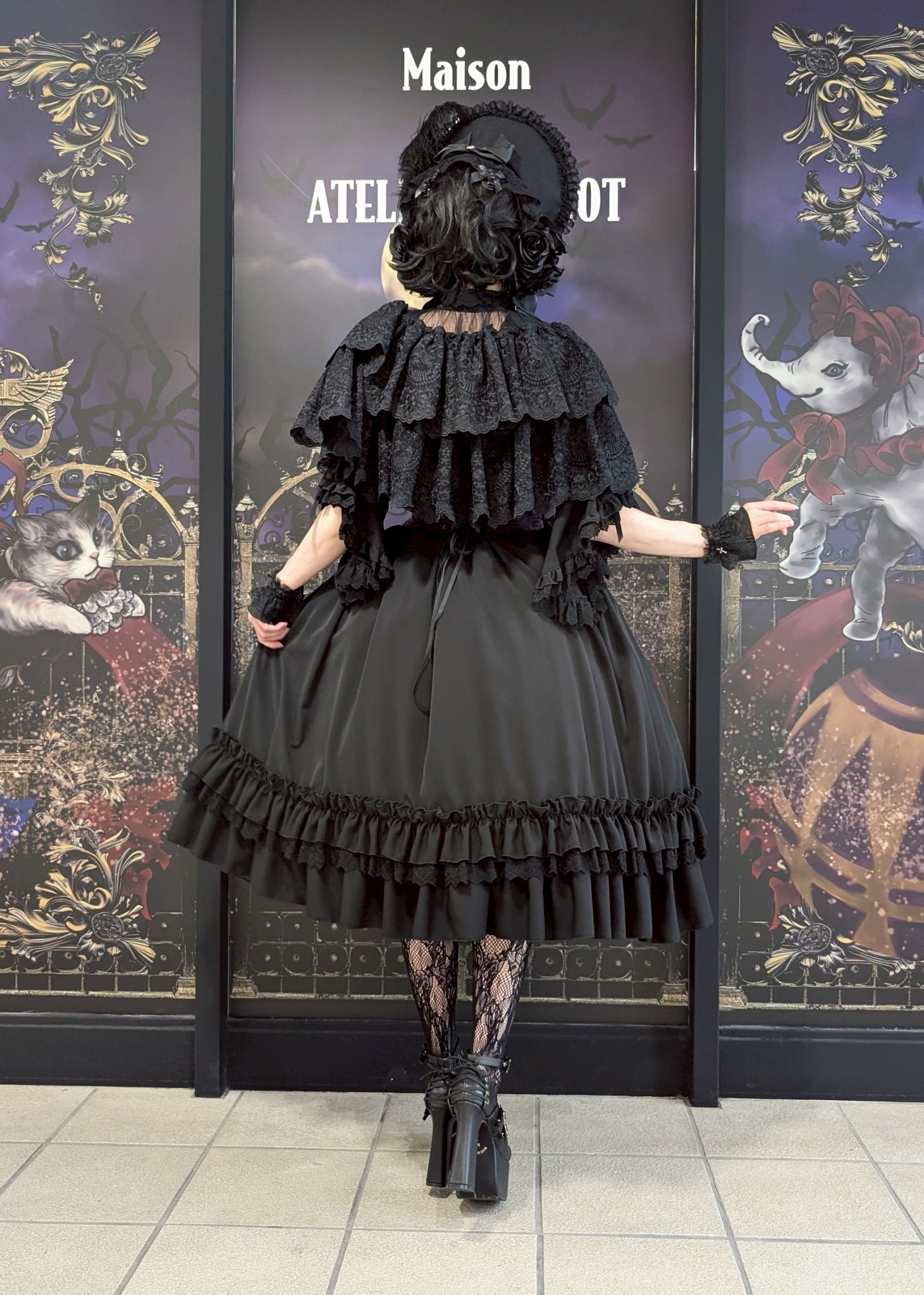 【ATELIER PIERROT】 ★Ahora aceptando reservas★Vestido Nocturno NegroWhite/Marfil/Purple/Navy/Black