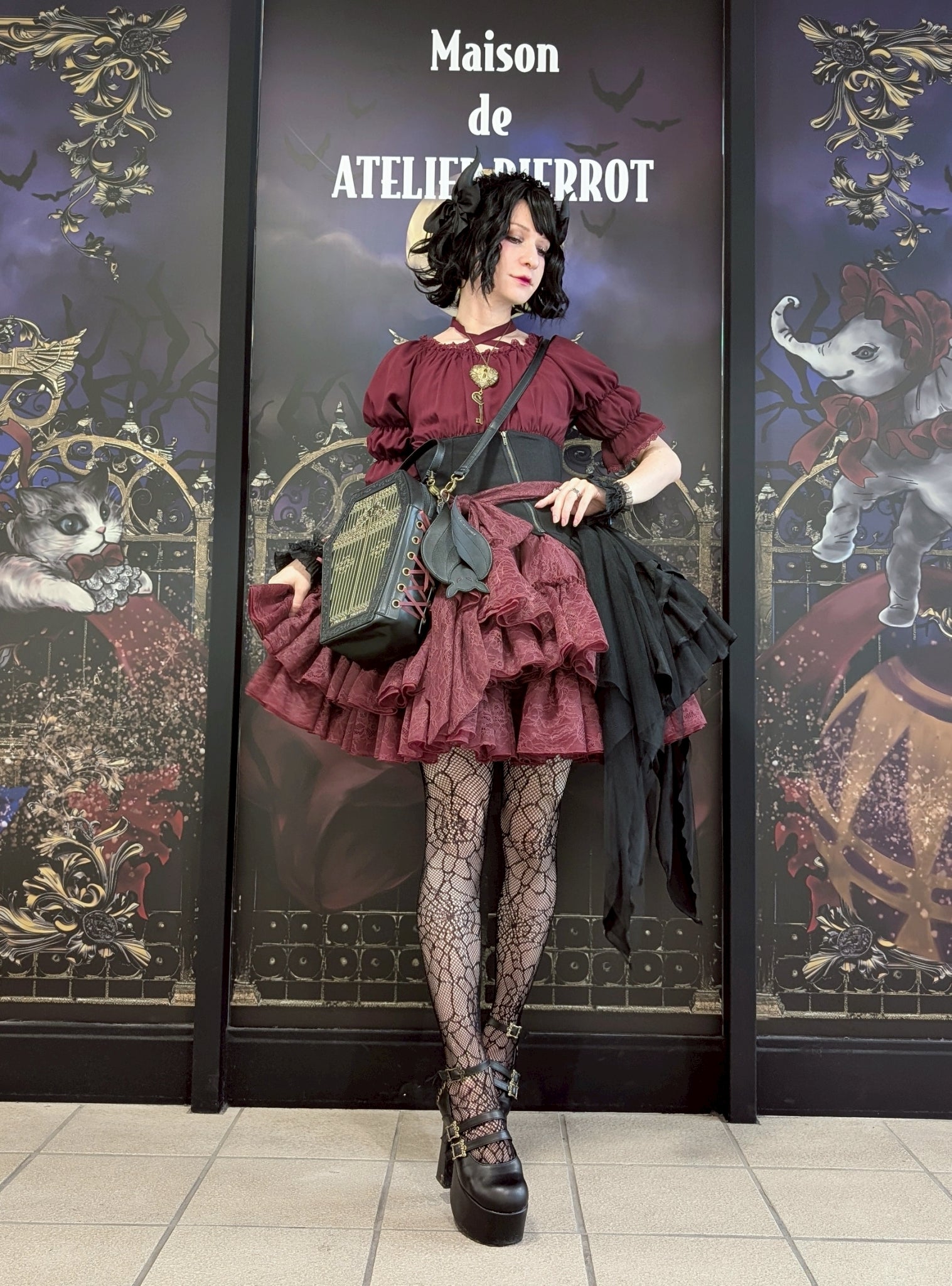 【Vallée lys】 발레리스 Petale Voile SkirtWhite/Pink/신색Bordeaux/신색Purple/Black