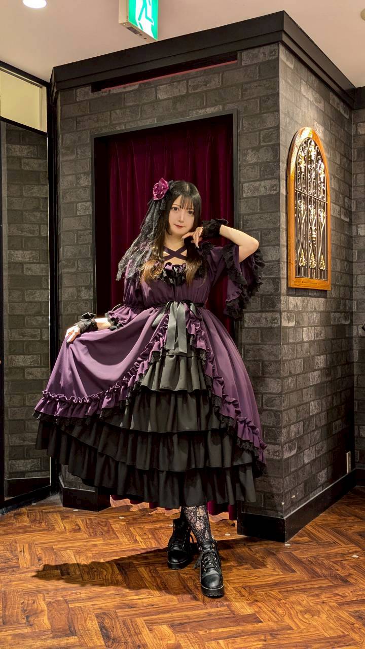 【ATELIER PIERROT】 ★Ahora aceptando reservas★Vestido Nocturno NegroWhite/Marfil/Purple/Navy/Black