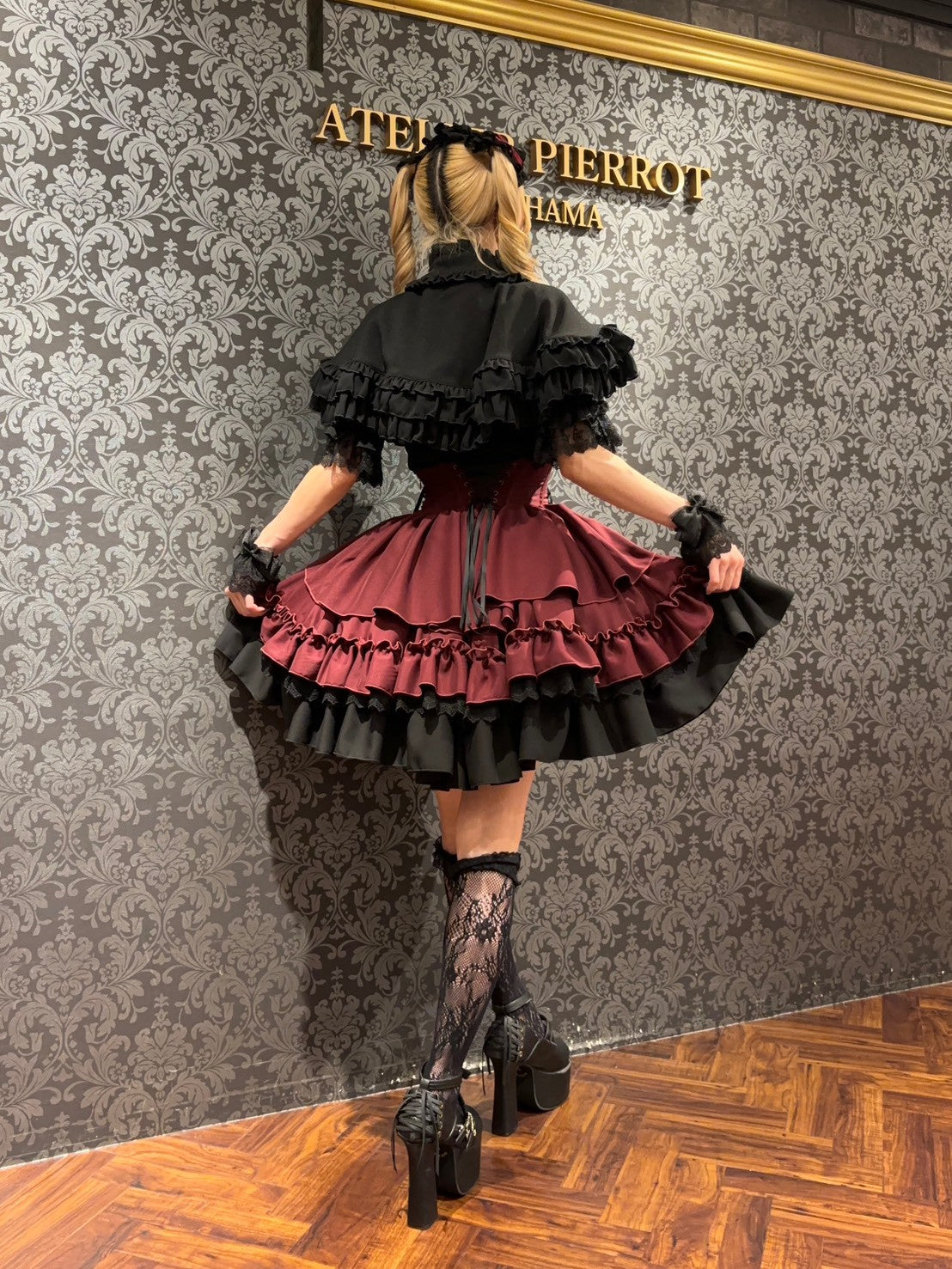 【ATELIER PIERROT】 Eternal Doll Corset Skirt ホワイト/ピンク/ボルドー/パープル/ネイビー/ブラック