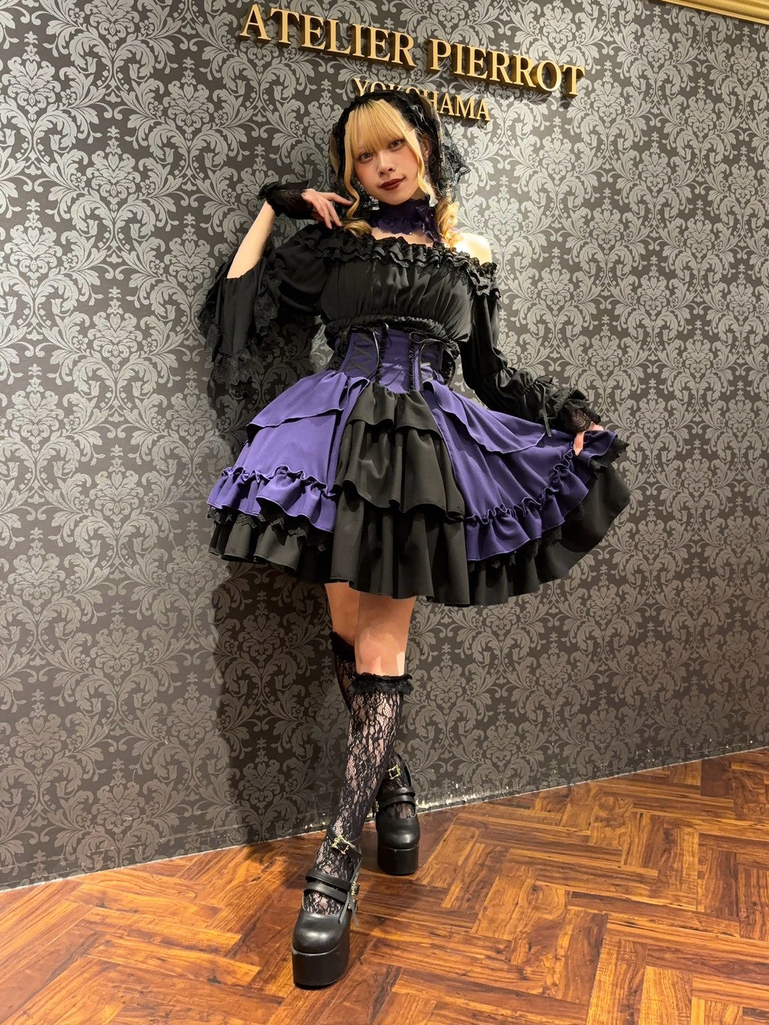 【ATELIER PIERROT】 Eternal Doll Corset Skirt ホワイト/ピンク/ボルドー/パープル/ネイビー/ブラック