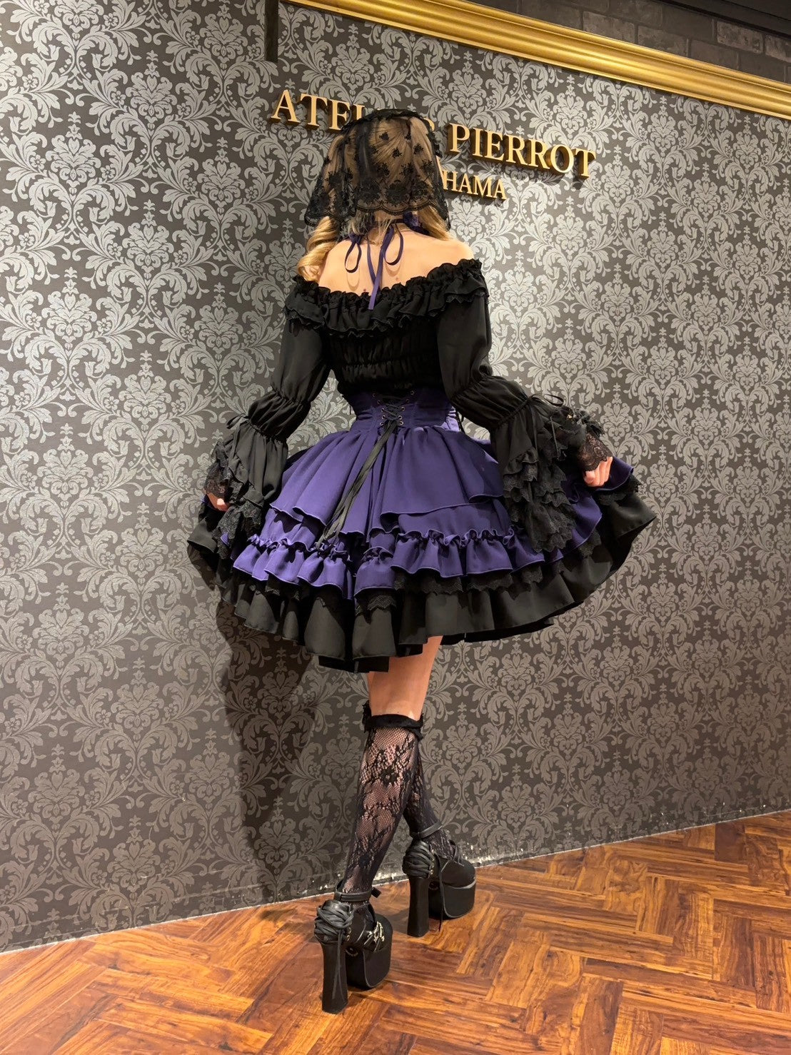 【ATELIER PIERROT】 Eternal Doll Corset Skirt ホワイト/ピンク/ボルドー/パープル/ネイビー/ブラック