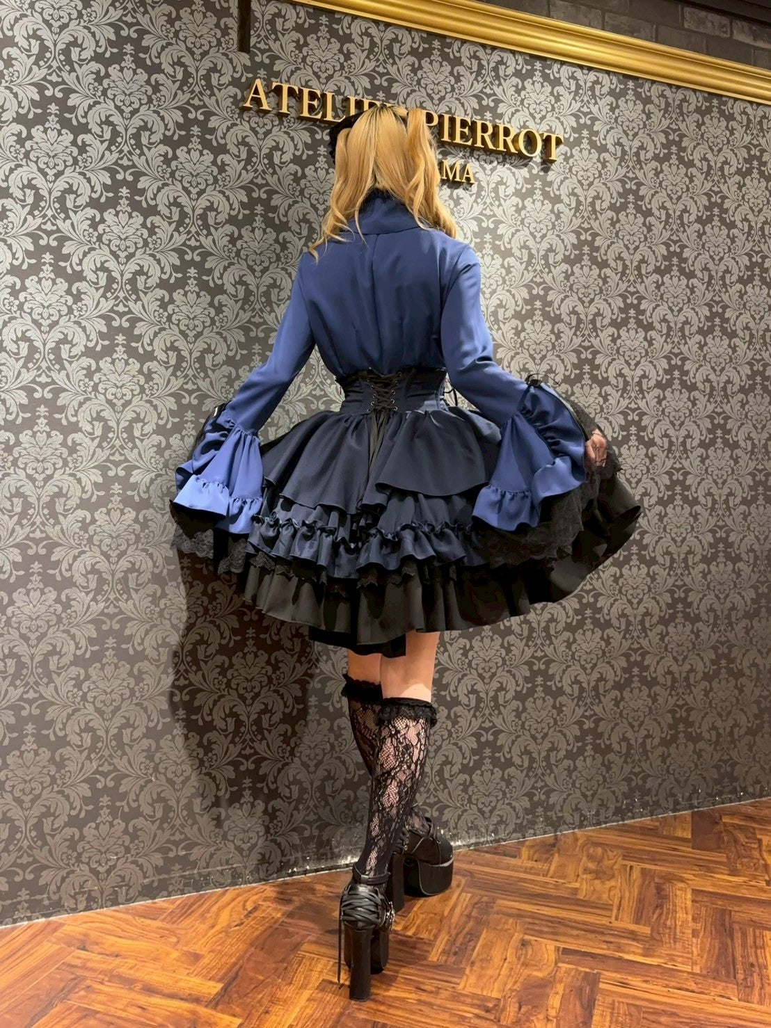 【ATELIER PIERROT】 Eternal Doll Corset Skirt ホワイト/ピンク/ボルドー/パープル/ネイビー/ブラック