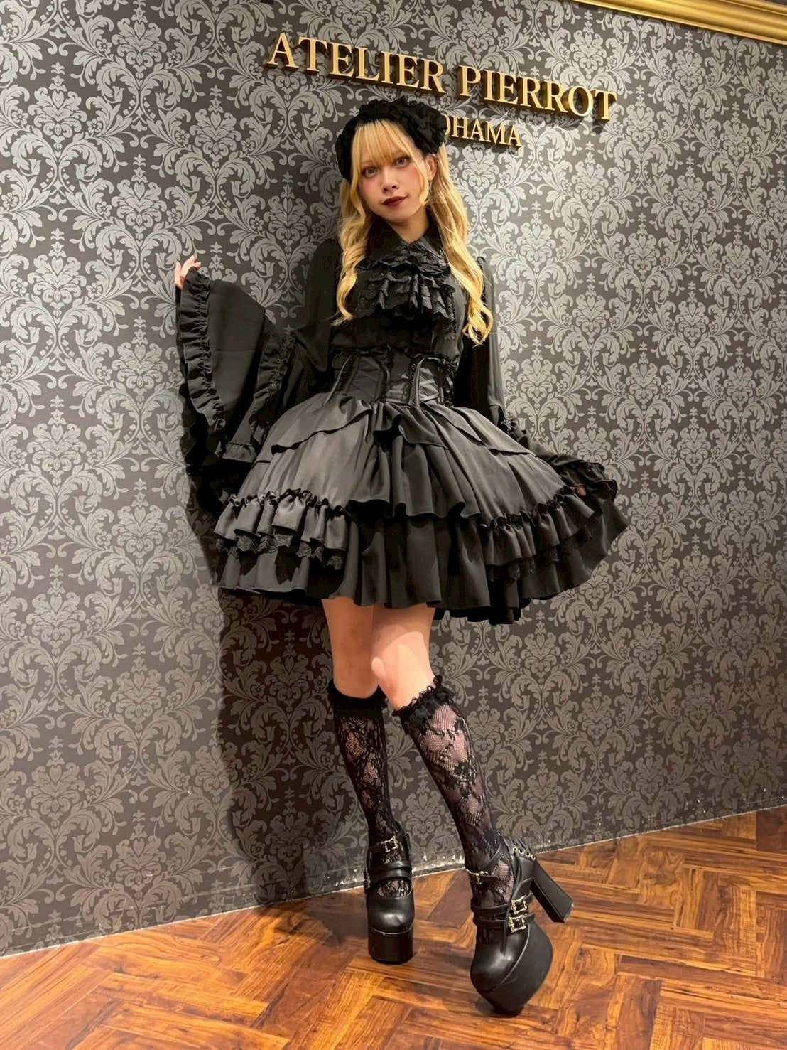 【ATELIER PIERROT】 Eternal Doll Corset Skirt ホワイト/ピンク/ボルドー/パープル/ネイビー/ブラック