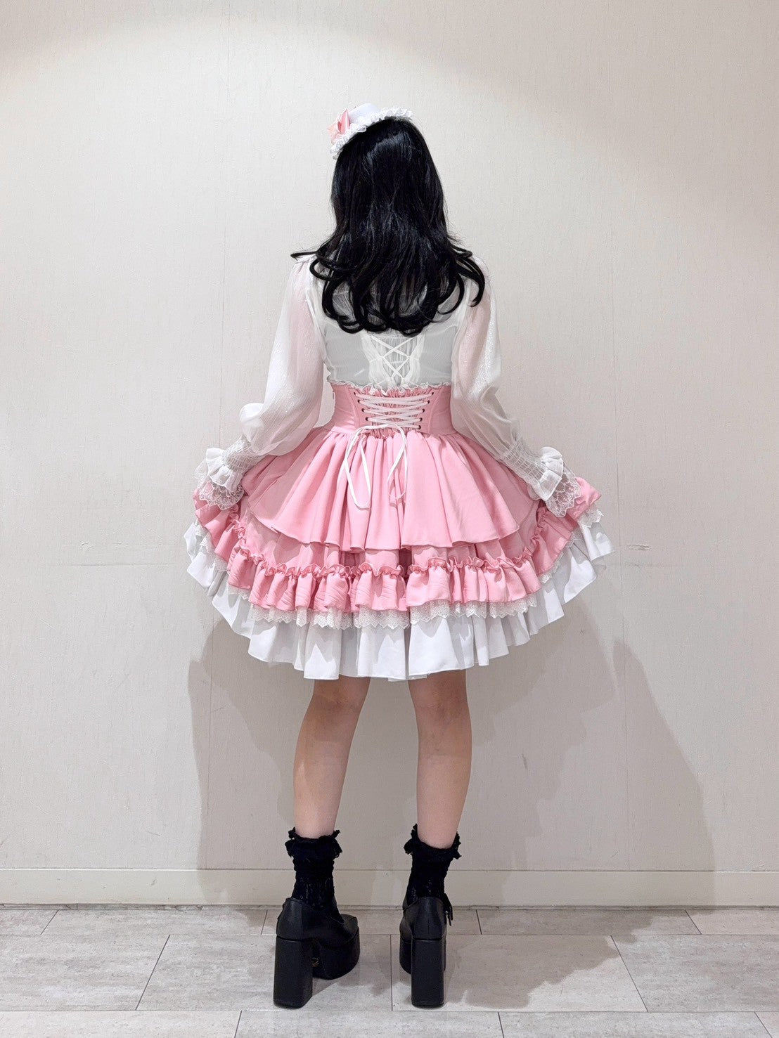 【ATELIER PIERROT】 Eternal Doll Corset Skirt ホワイト/ピンク/ボルドー/パープル/ネイビー/ブラック