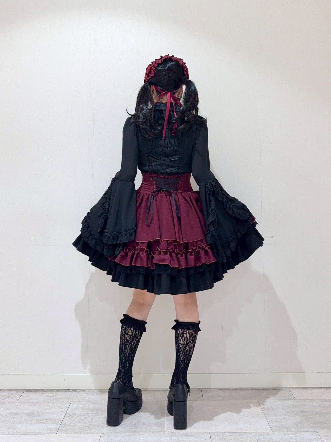 【ATELIER PIERROT】 Eternal Doll Corset Skirt ホワイト/ピンク/ボルドー/パープル/ネイビー/ブラック