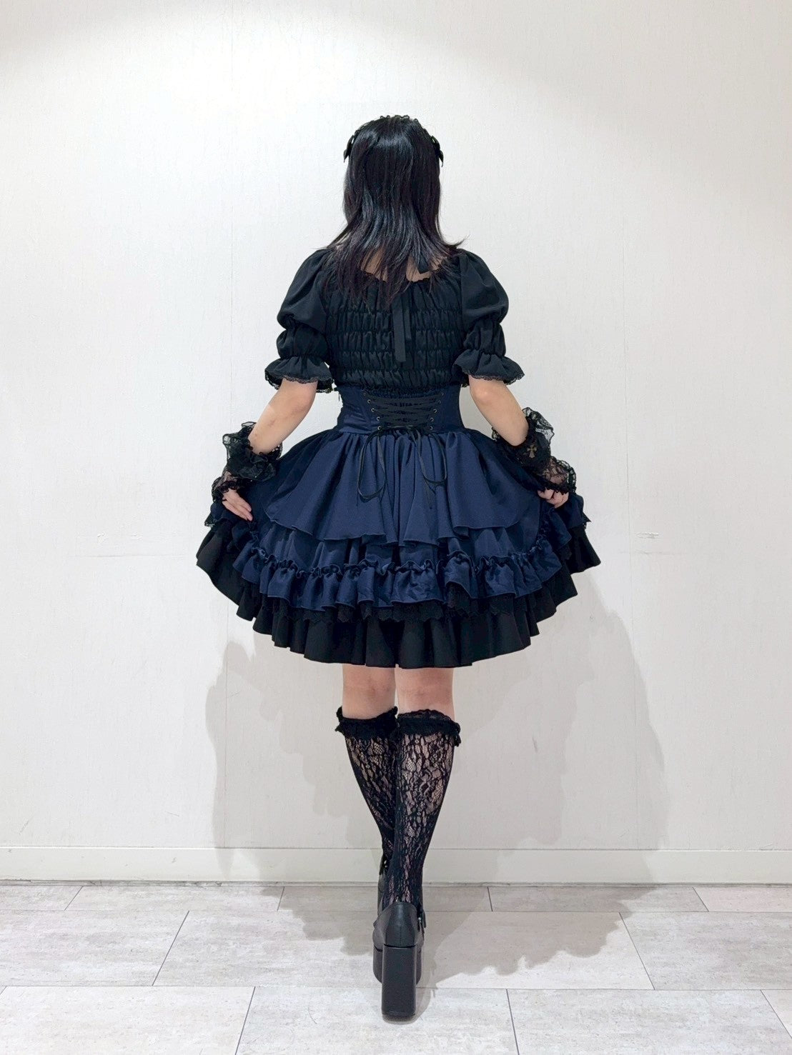 【ATELIER PIERROT】 Eternal Doll Corset Skirt ホワイト/ピンク/ボルドー/パープル/ネイビー/ブラック