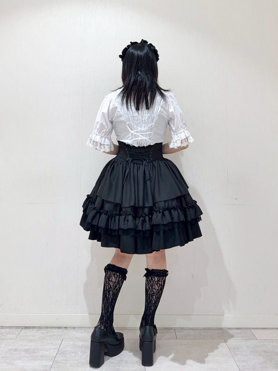 【ATELIER PIERROT】 Eternal Doll Corset Skirt ホワイト/ピンク/ボルドー/パープル/ネイビー/ブラック