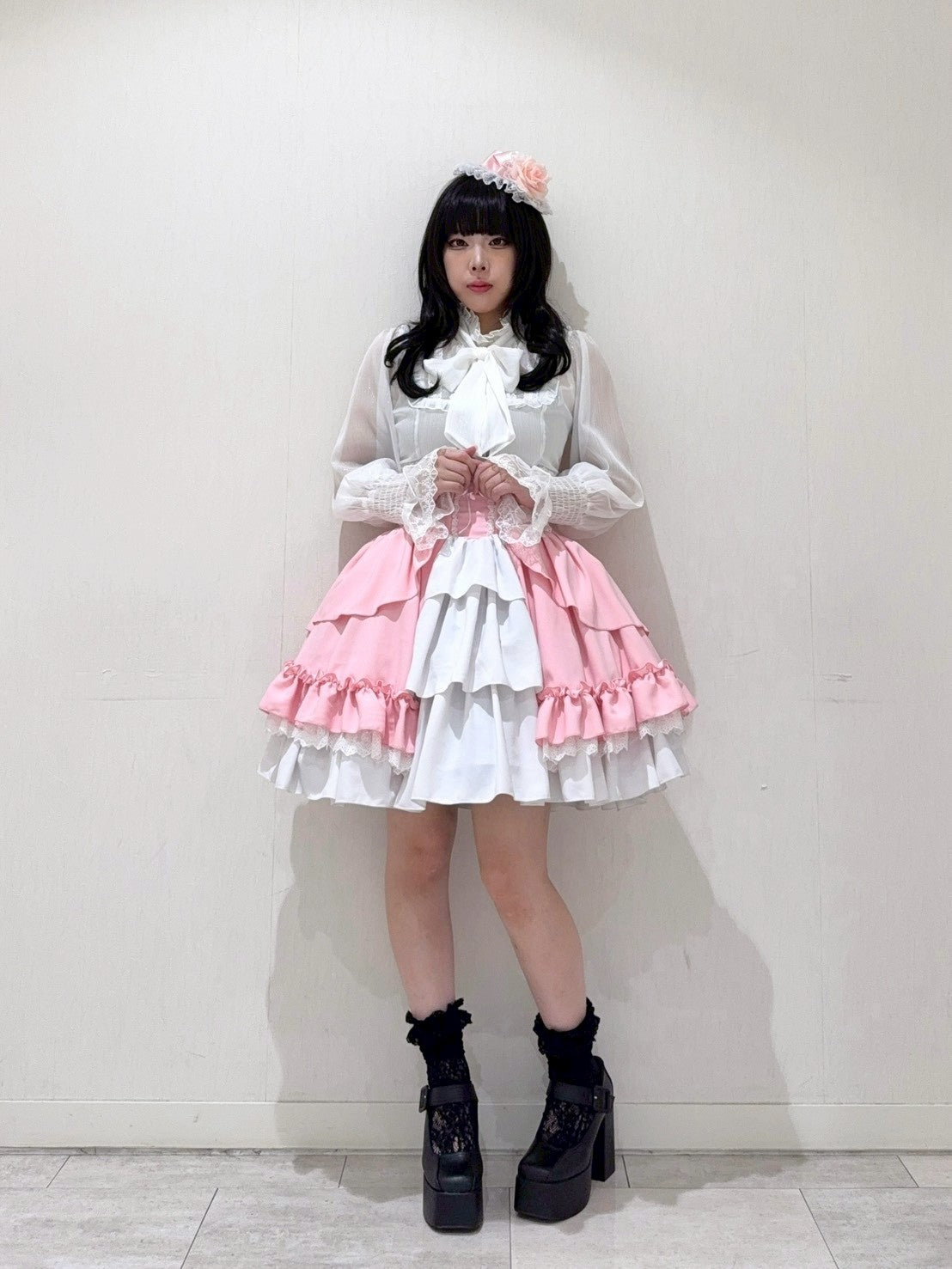 【ATELIER PIERROT】 Eternal Doll Corset Skirt ホワイト/ピンク/ボルドー/パープル/ネイビー/ブラック