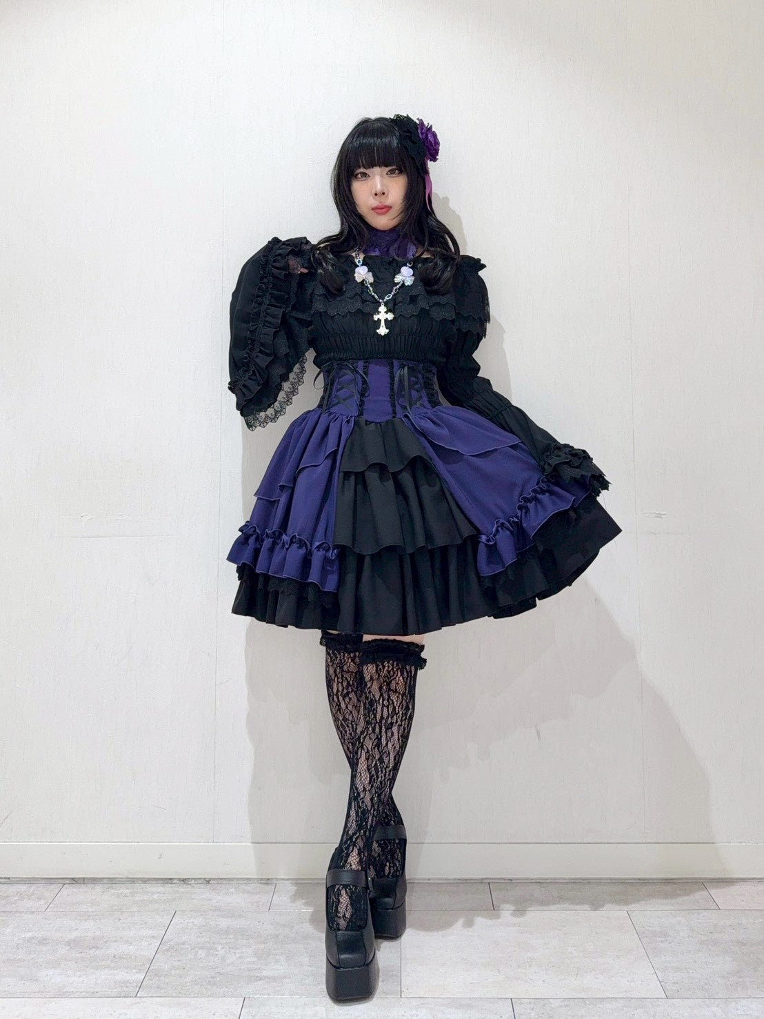 【ATELIER PIERROT】 Eternal Doll Corset Skirt ホワイト/ピンク/ボルドー/パープル/ネイビー/ブラック
