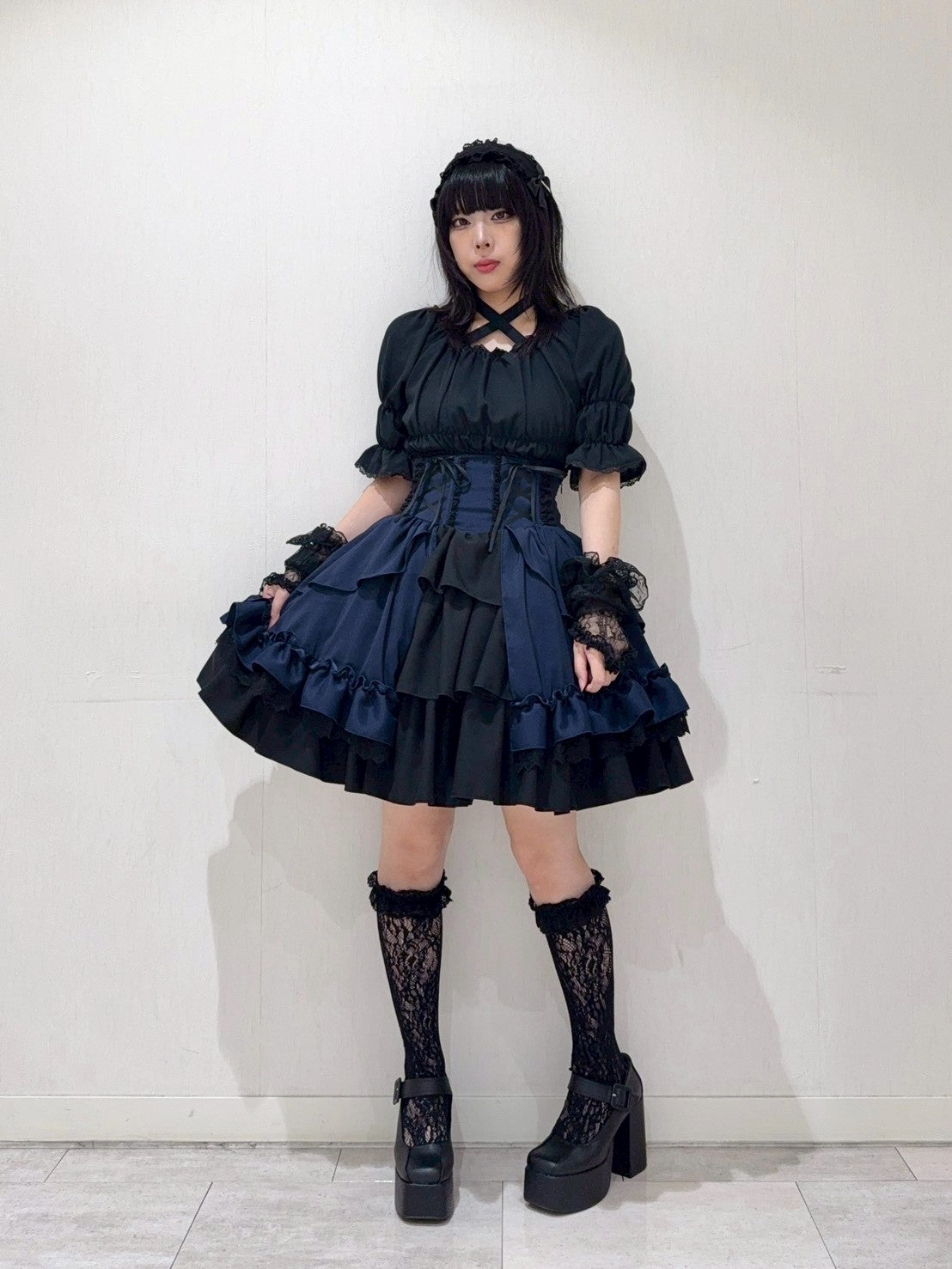 【ATELIER PIERROT】 Eternal Doll Corset Skirt ホワイト/ピンク/ボルドー/パープル/ネイビー/ブラック