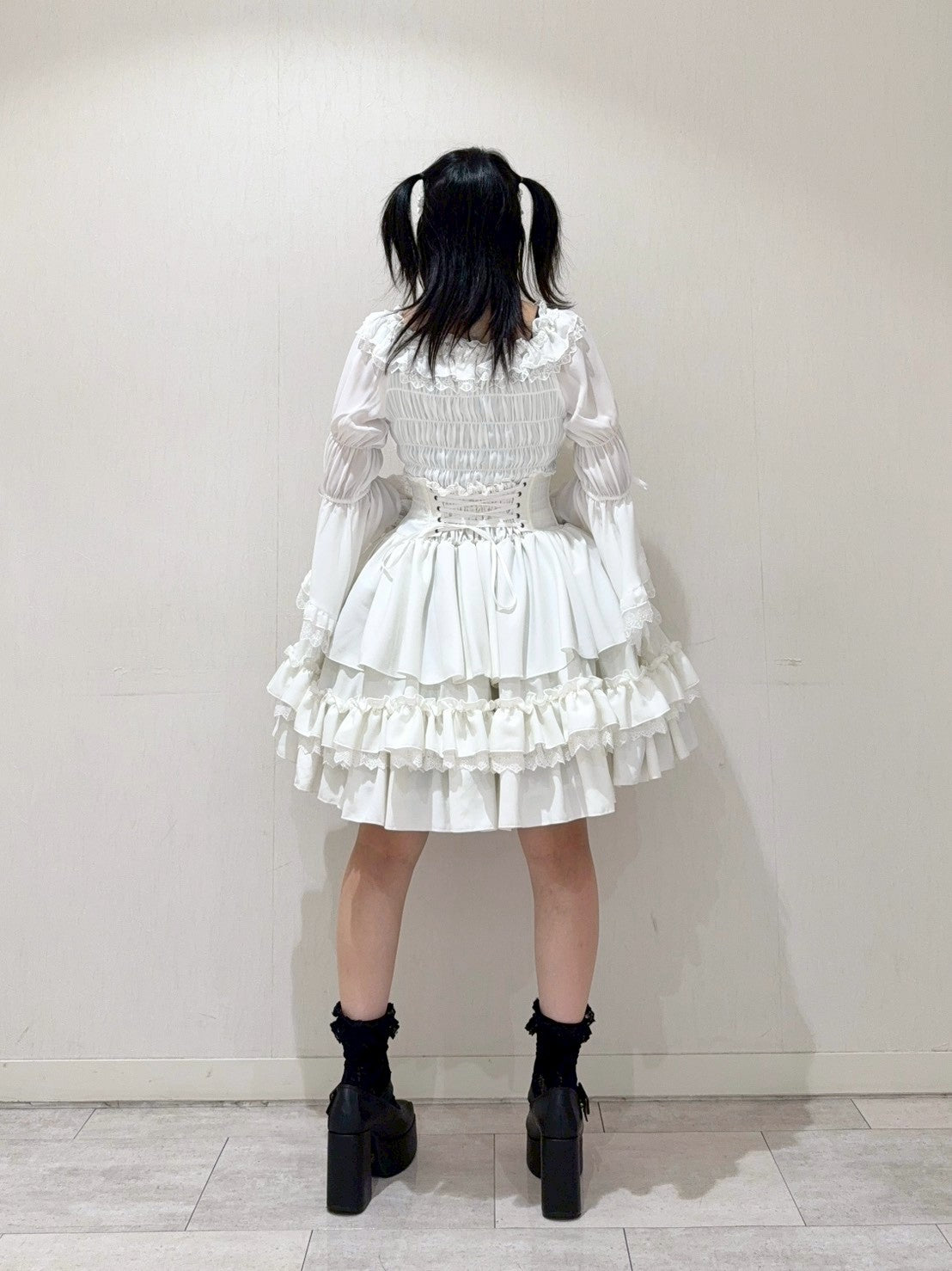 【ATELIER PIERROT】 Eternal Doll Corset Skirt ホワイト/ピンク/ボルドー/パープル/ネイビー/ブラック