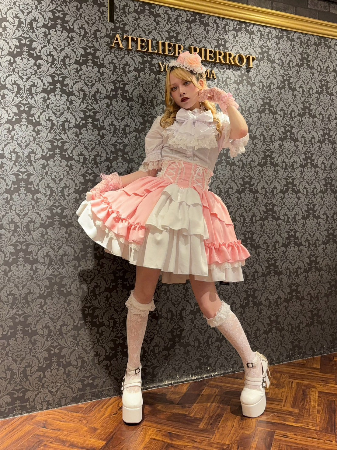 【ATELIER PIERROT】 Eternal Doll Corset Skirt ホワイト/ピンク/ボルドー/パープル/ネイビー/ブラック