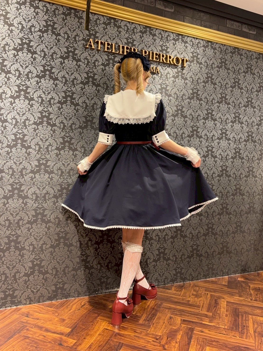 【Vallée lys】ヴァレリス Sailor Waltz Dress ボルドー/ネイビー/ブラック