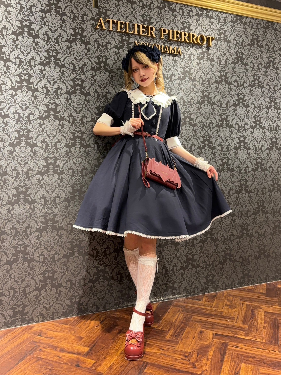 【Vallée lys】ヴァレリス Sailor Waltz Dress ボルドー/ネイビー/ブラック