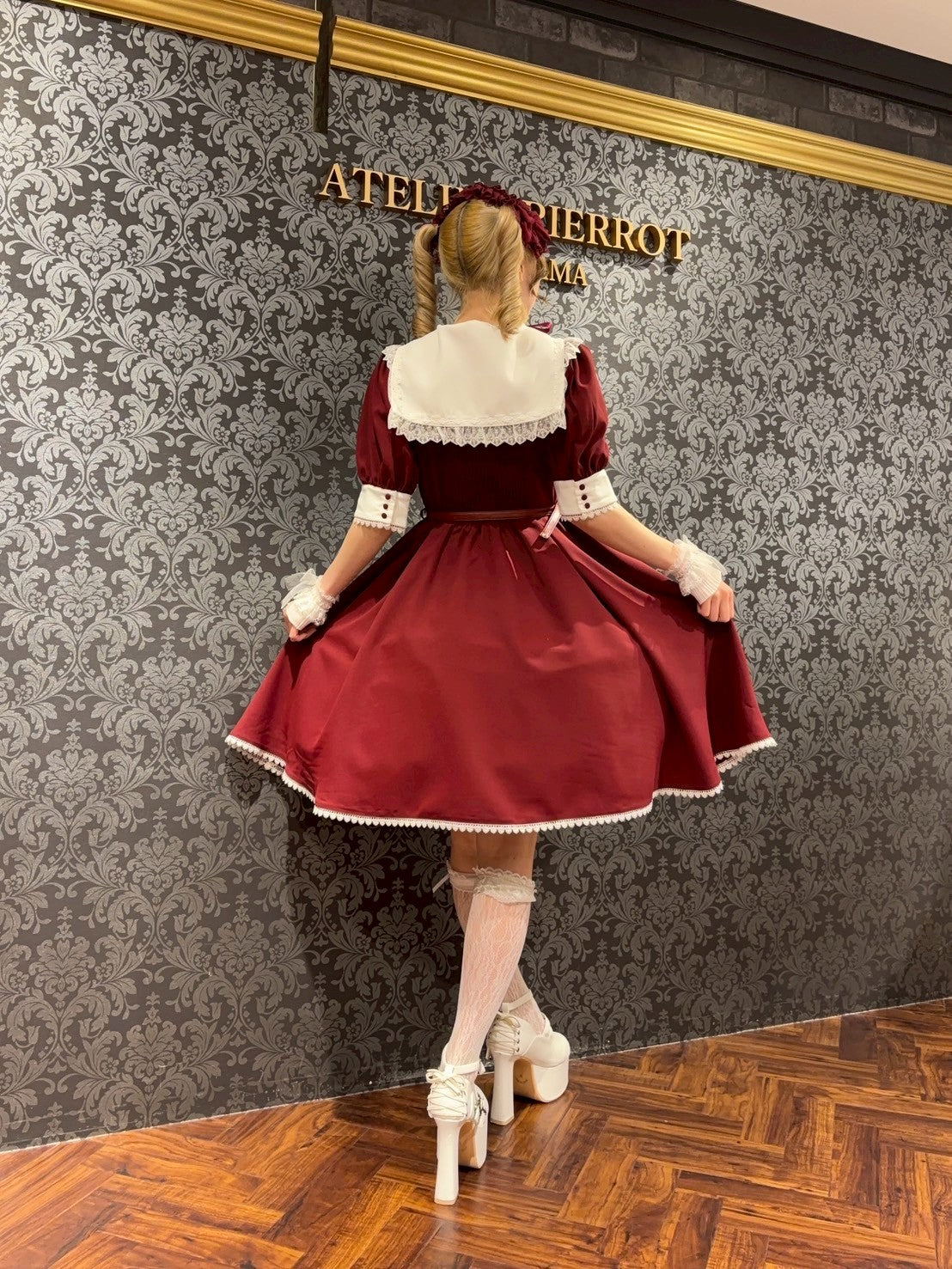 【Vallée lys】ヴァレリス Sailor Waltz Dress ボルドー/ネイビー/ブラック