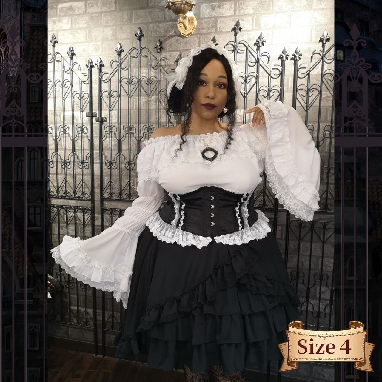 【ATELIER PIERROT】 ★J'accepte maintenant les réservations★Corset court à volants PlusTaille Taille 2/Taille 3/Taille 4