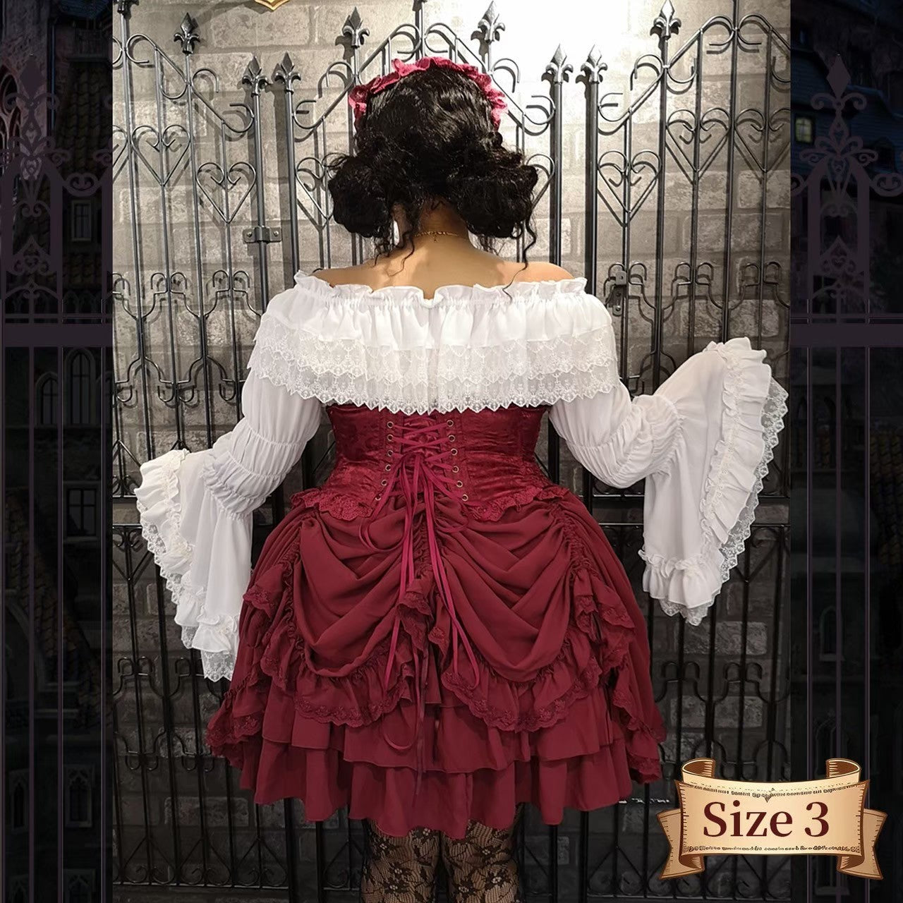 【ATELIER PIERROT】 ★J'accepte maintenant les réservations★Corset court à volants PlusTaille Taille 2/Taille 3/Taille 4