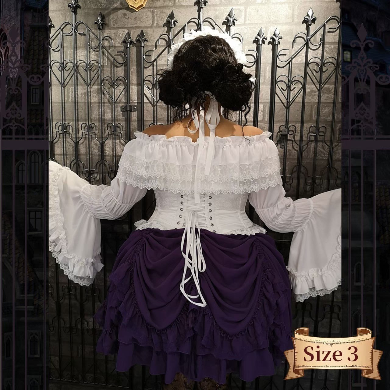 【ATELIER PIERROT】 ★J'accepte maintenant les réservations★Corset court à volants PlusTaille Taille 2/Taille 3/Taille 4