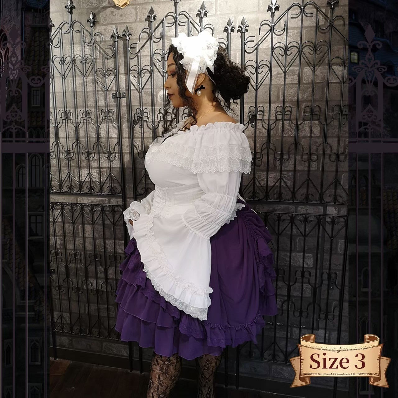 【ATELIER PIERROT】 ★J'accepte maintenant les réservations★Corset court à volants PlusTaille Taille 2/Taille 3/Taille 4