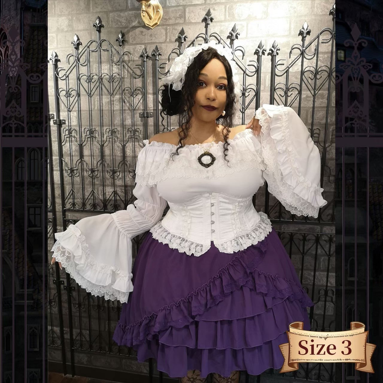 【ATELIER PIERROT】 ★J'accepte maintenant les réservations★Corset court à volants PlusTaille Taille 2/Taille 3/Taille 4