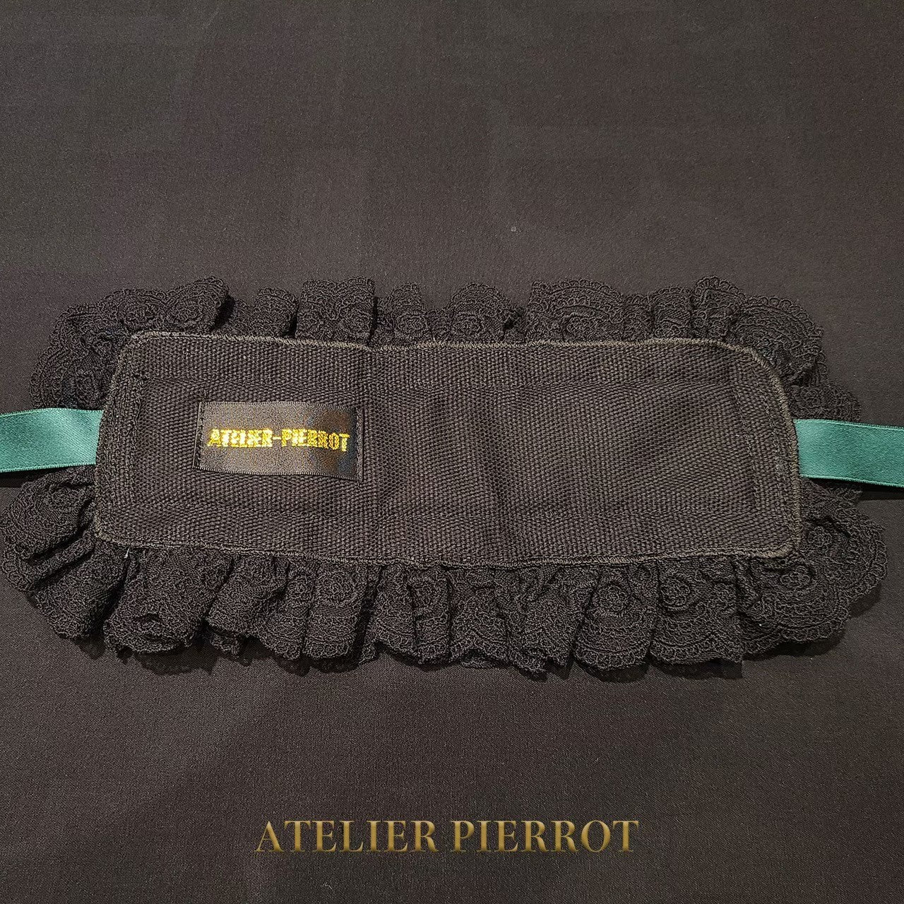 【ATELIER PIERROT】 Lace-up Frill Headdress White/Black×White/新色Pink/Bordeaux/新色Green/Navy/Black