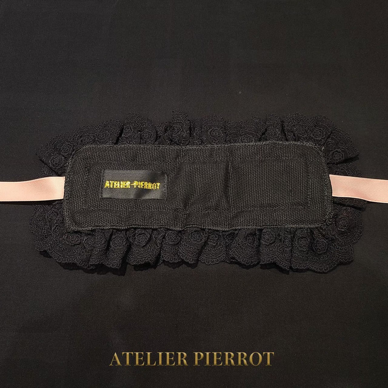 【ATELIER PIERROT】 Lace-up Frill Headdress White/Black×White/新色Pink/Bordeaux/新色Green/Navy/Black