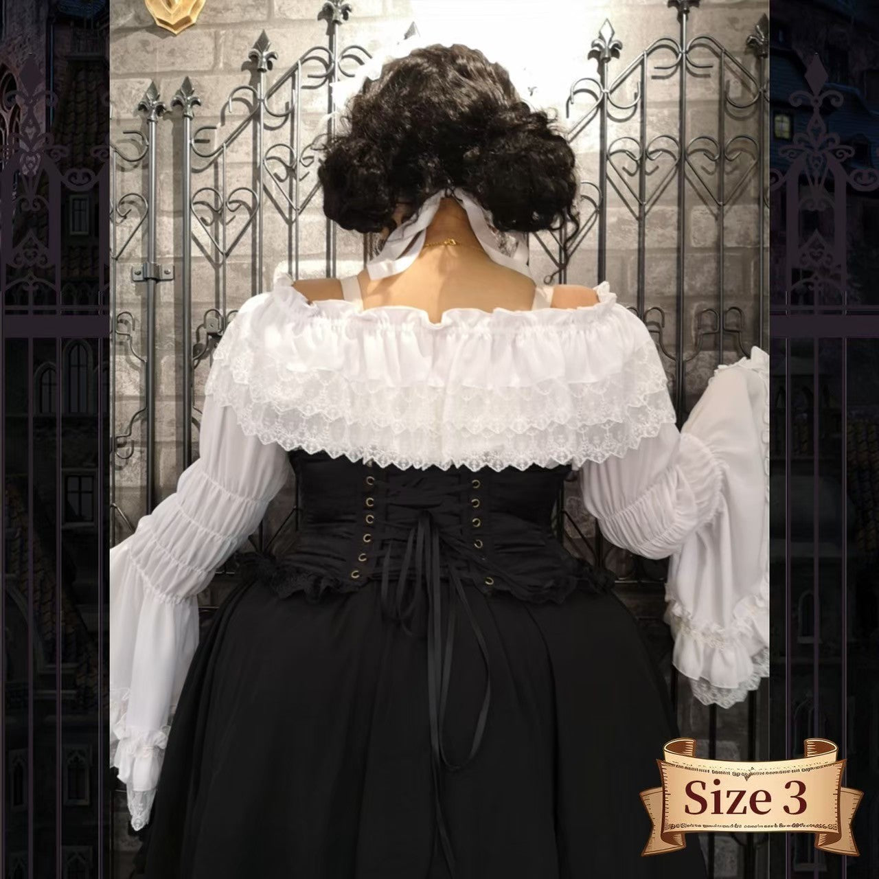 【ATELIER PIERROT】 ★J'accepte maintenant les réservations★Corset court à volants PlusTaille Taille 2/Taille 3/Taille 4