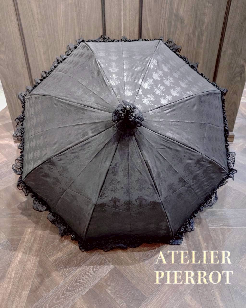 【ATELIER PIERROT】 Blooming Mini Bouquet Umbrella White/Black