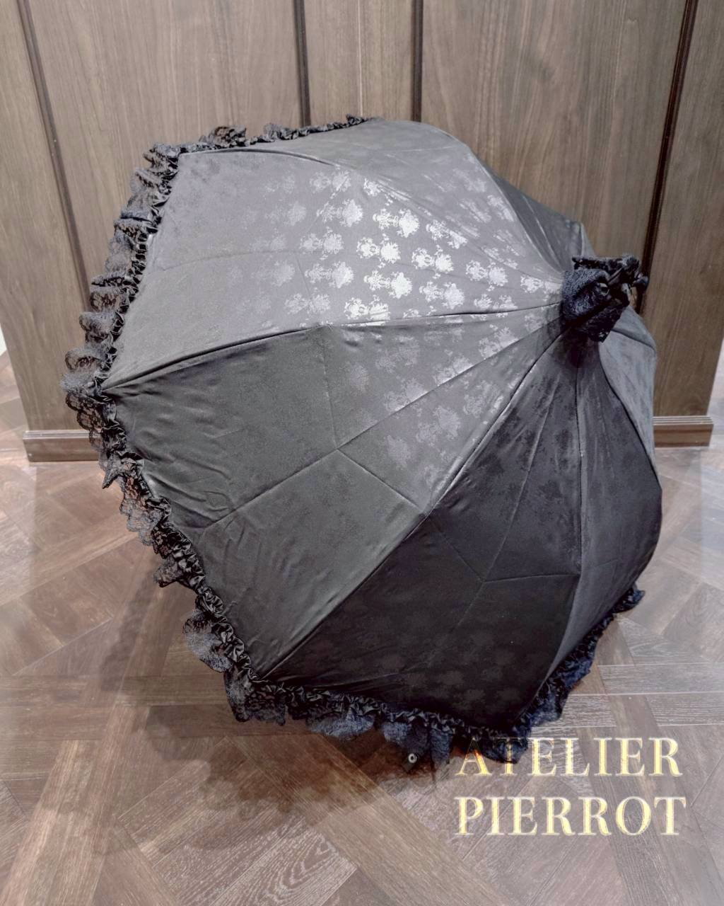 【ATELIER PIERROT】 Blooming Mini Bouquet Umbrella White/Black