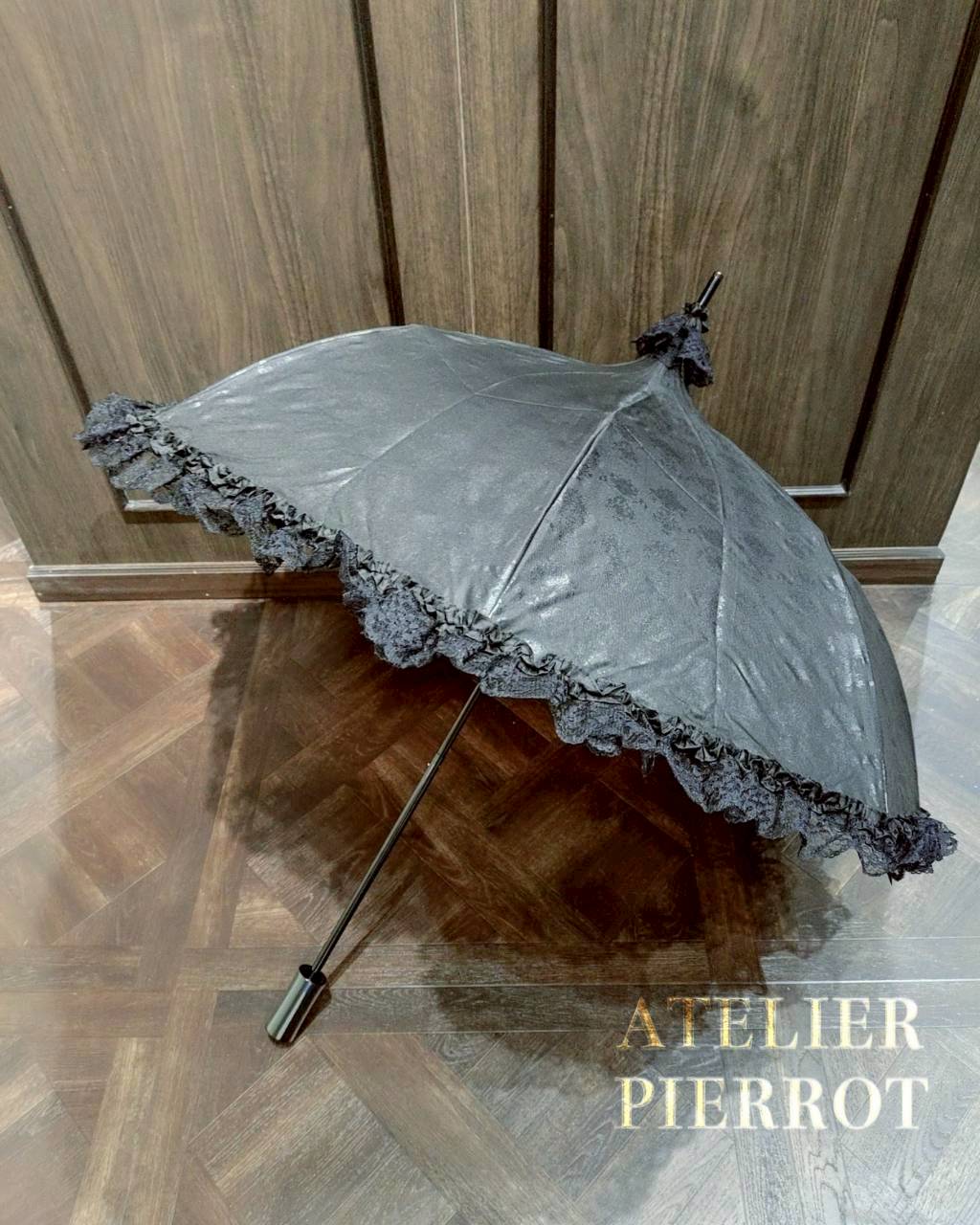 【ATELIER PIERROT】 Blooming Mini Bouquet Umbrella White/Black