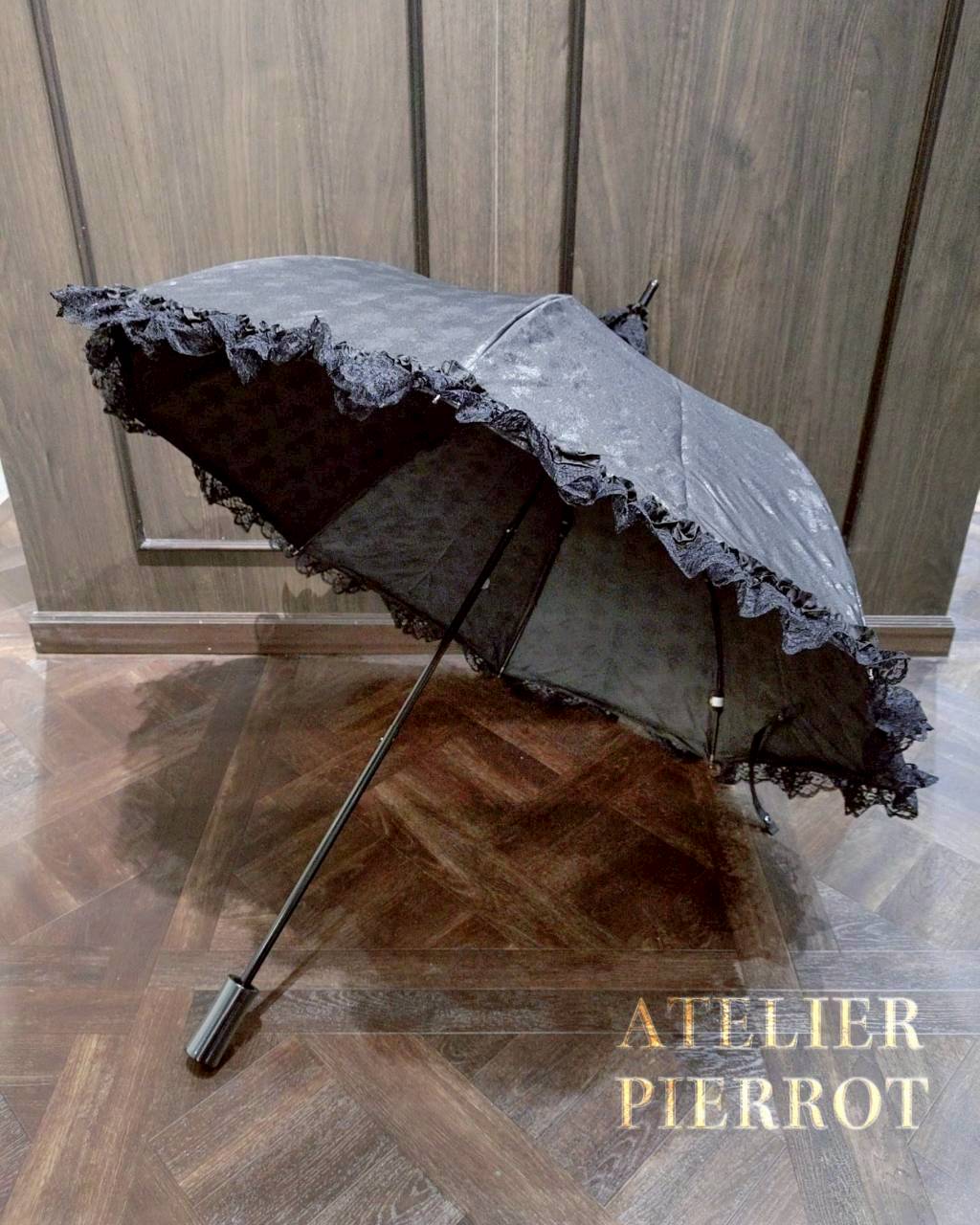【ATELIER PIERROT】 Blooming Mini Bouquet Umbrella White/Black