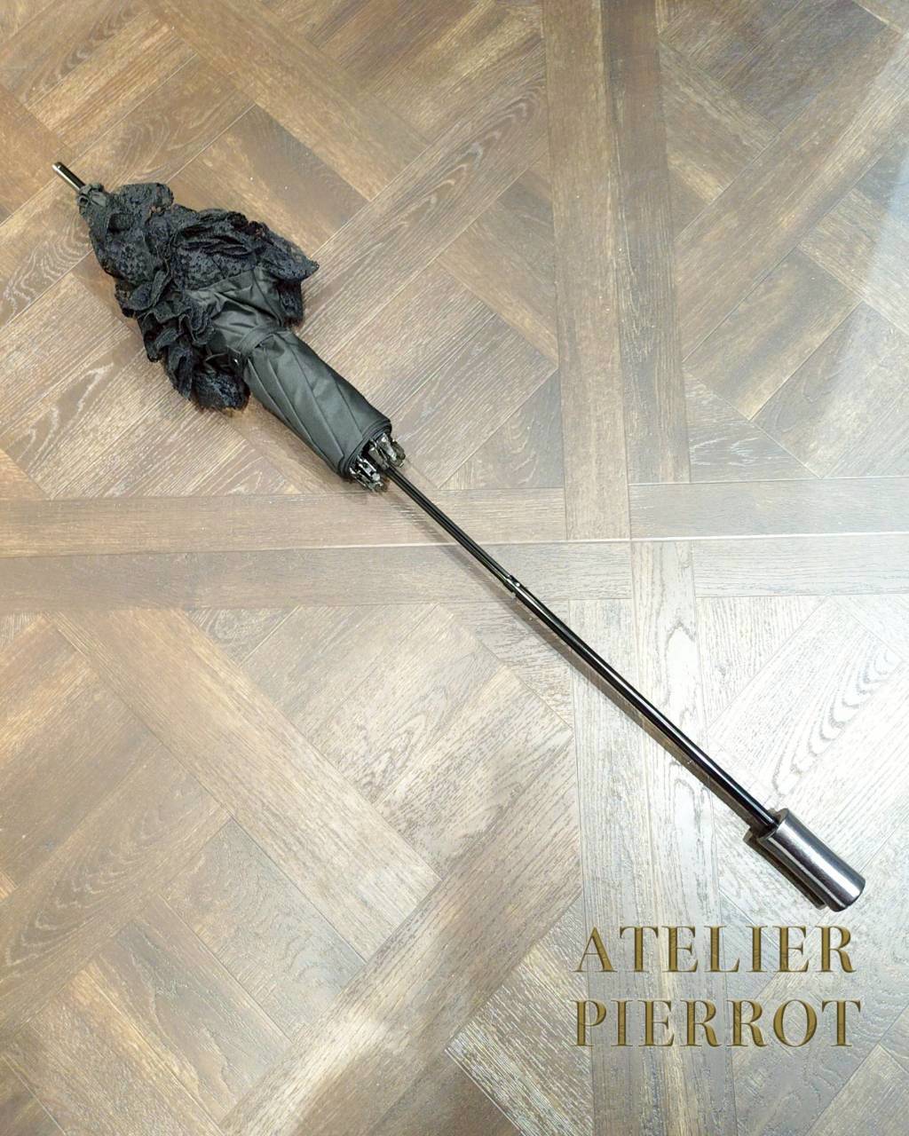 【ATELIER PIERROT】 Blooming Mini Bouquet Umbrella White/Black