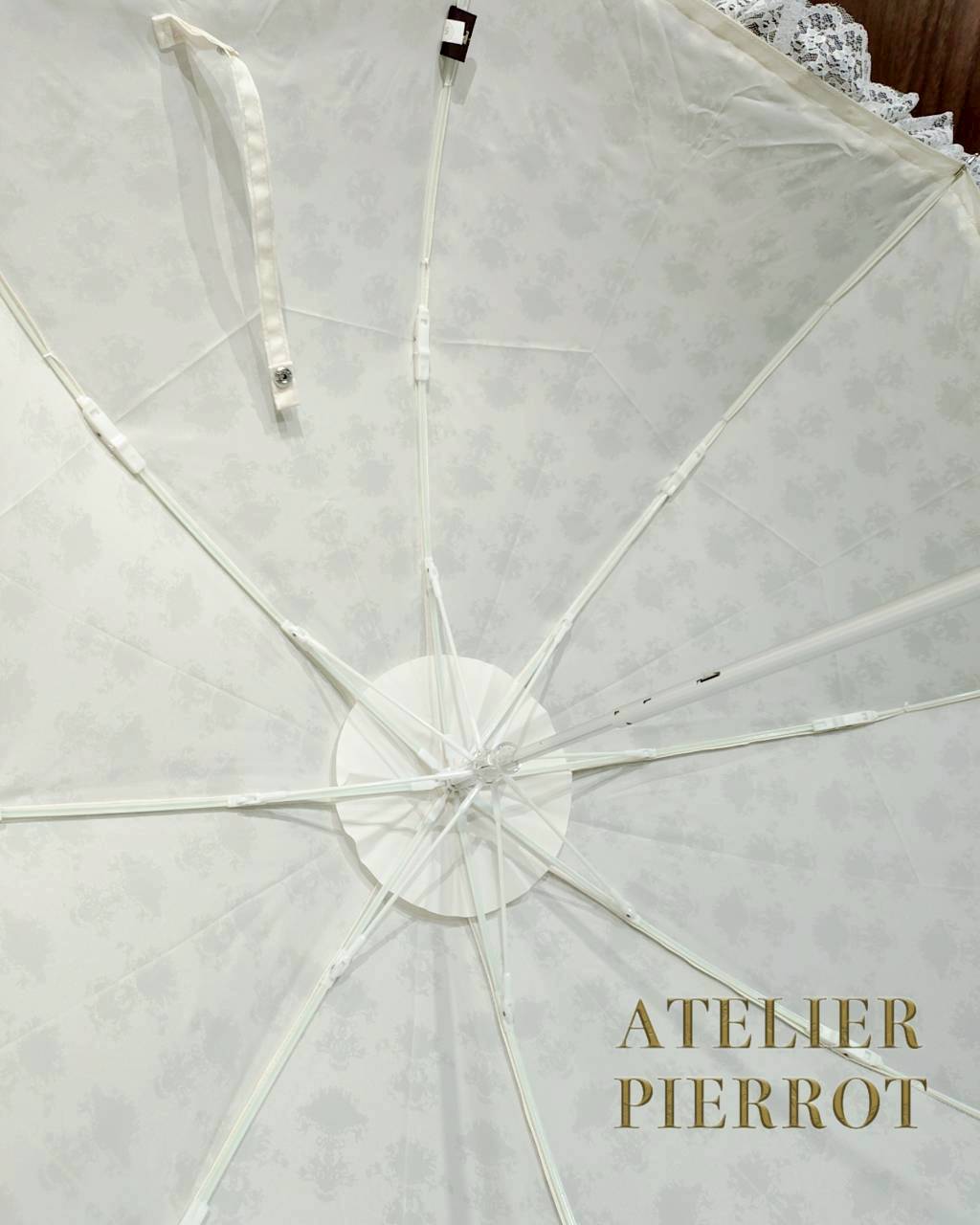 【ATELIER PIERROT】 Blooming Mini Bouquet Umbrella White/Black