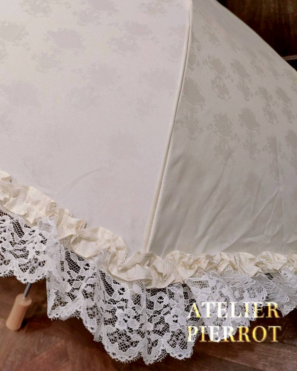 【ATELIER PIERROT】 Blooming Mini Bouquet Umbrella White/Black