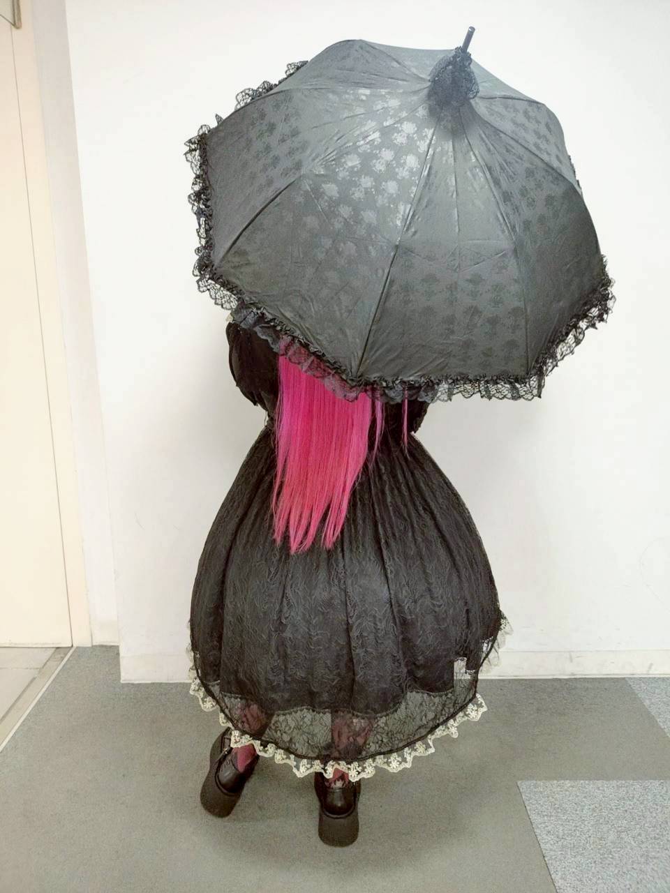 【ATELIER PIERROT】 Blooming Mini Bouquet Umbrella White/Black