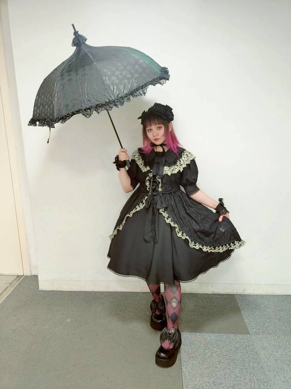 【ATELIER PIERROT】 Blooming Mini Bouquet Umbrella White/Black
