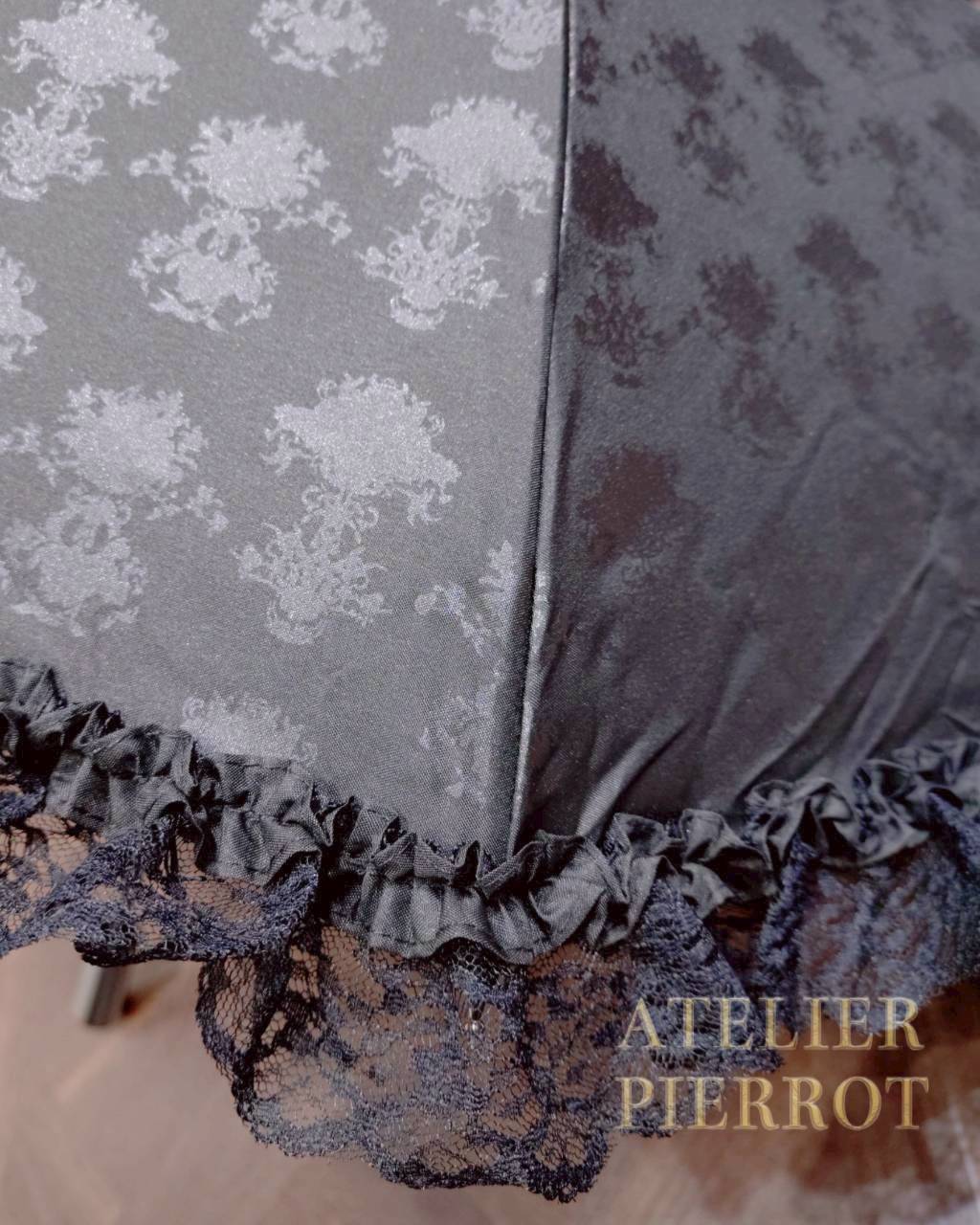 【ATELIER PIERROT】 Blooming Mini Bouquet Umbrella White/Black